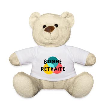 RETRAITE. RETRAITE. RETRAITEE. SENIOR. MAMIE. PAPY - Nounours - blanc - Devant