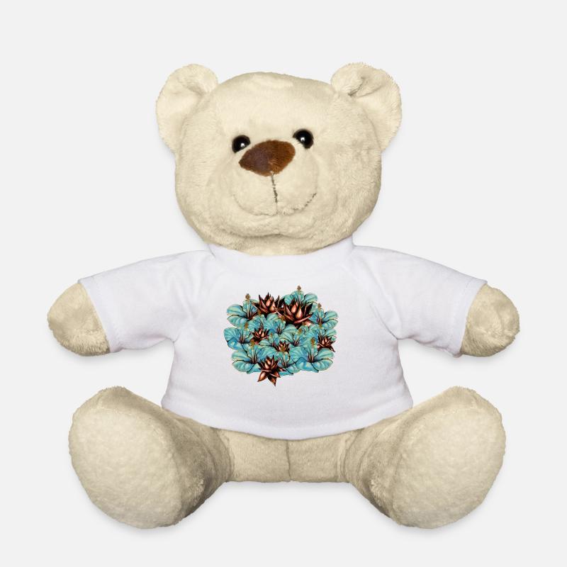 Flowers - Teddy Bear - white