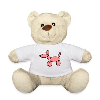 Balloon animal gift - Teddy Bear - white - Front