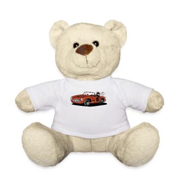 dragster racer automotive car racing car4 - Teddy Bear - white - Front