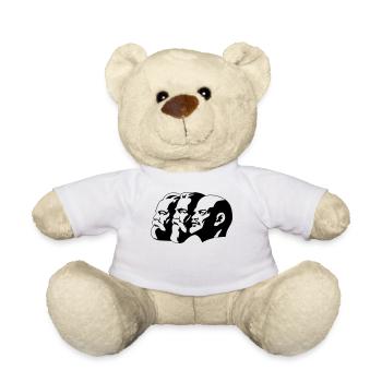Karl Marx, Friedrich Engels et Lénine - Nounours - blanc - Devant