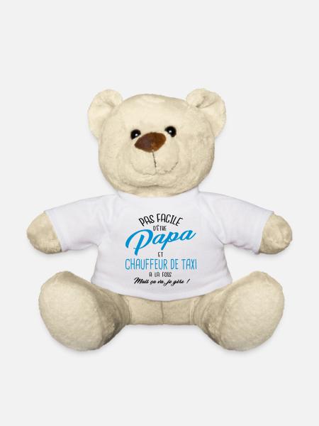Papa et chauffeur de taxi - Nounours - blanc
