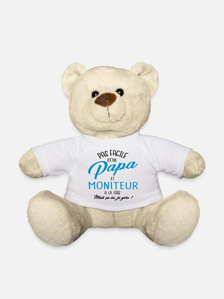 Papa et moniteur - Nounours - blanc
