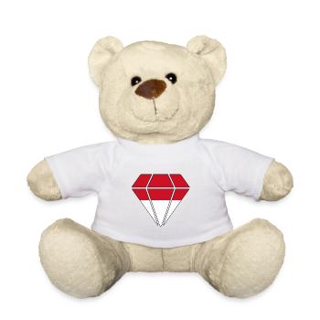 Geschenk Diamant Heimat Wurzeln Monaco - Teddy - Weiß - Vorne