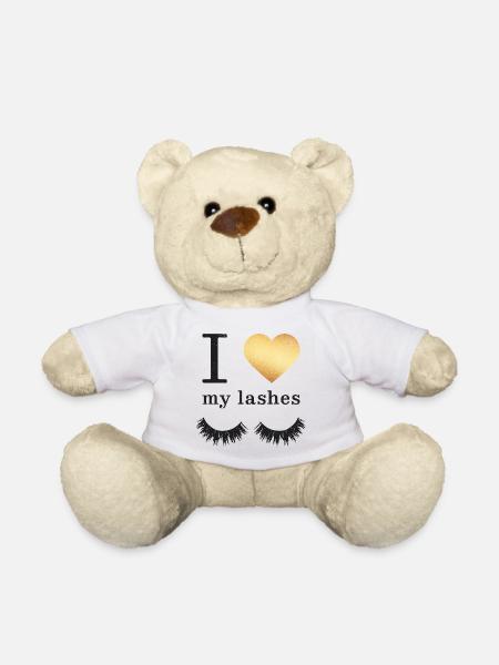 I love my Lashes - Teddy Bear - white