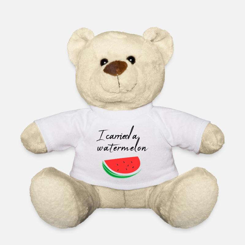 Ich habe eine Wassermelone getragen / Geschenk - Teddy - Weiß