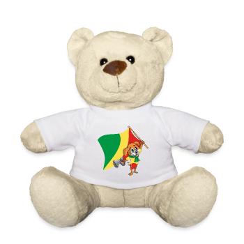 Congo (Brazzaville) fan dog - Teddy Bear - white - Front