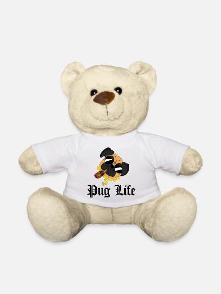 Pug Life - Teddy Bear - white