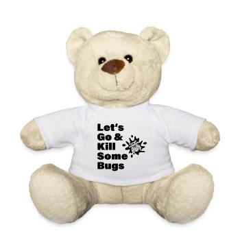 Motorcycle Motorcyclist Biker Full Throttle - Teddy Bear - white - Front