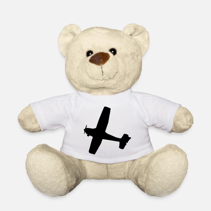 Flugzeug - Teddy - Weiß