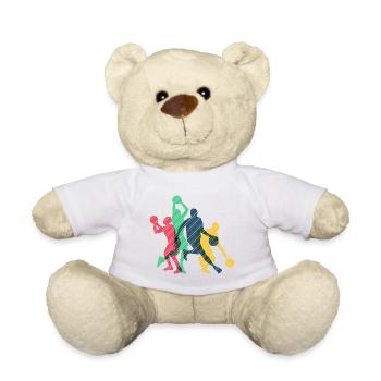 Basketball Basketballer Basketballmannschaft - Teddy - Weiß - Vorne