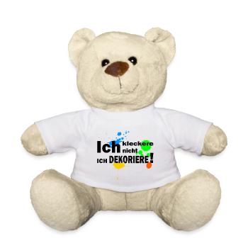 I do not spill I decorate 1- color blob - Teddy Bear - white - Front