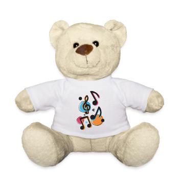 Notes de musique | Par Clare - Nounours - blanc - Devant