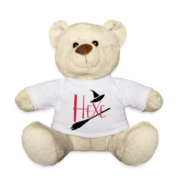 Hexe fliegender Hexenbesen - Teddy - Weiß - Vorne