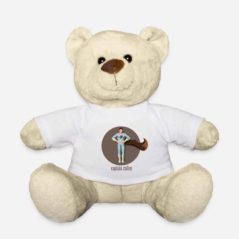 Captain Coffee - Idée cadeau de super-héros - Nounours - blanc