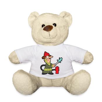 Caserne de pompiers de pompiers - Nounours - blanc - Devant
