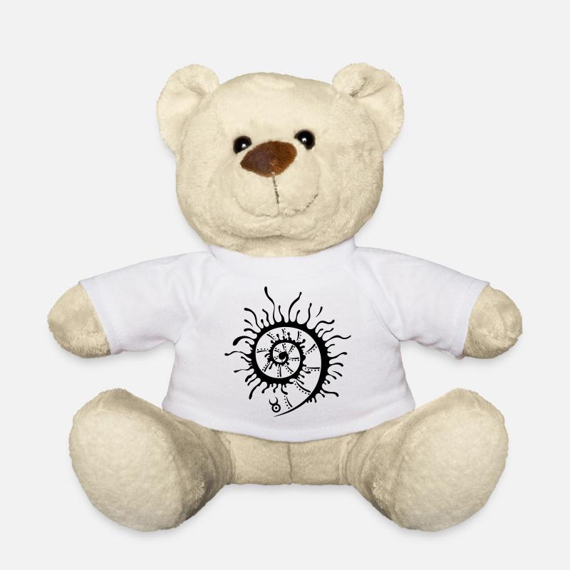 Großes Feuerrad, Muschel, Sommer - Teddy - Weiß