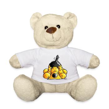 Lustiger Airedale Terrier - Hund - Cartoon - Teddy - Weiß - Vorne