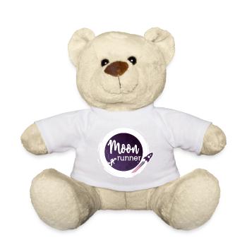 To the moon - Moon Runner - Teddy Bear - white - Front