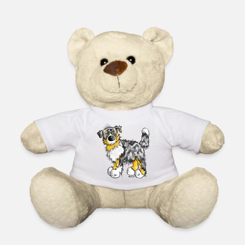 Berger australien – Aussie – chien - tee shirt - Nounours - blanc