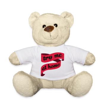 Simple, fiançailles et de mariage - essayez-moi à - Nounours - blanc - Devant