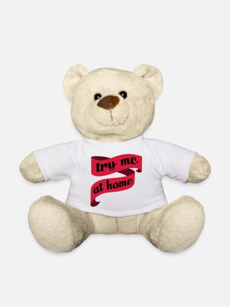 Single, engagement and wedding - try me at home 3c - Teddy Bear - white