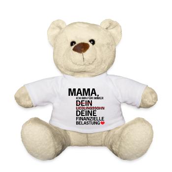 Mama: Finanzielle Belastung - Geschenk - Teddy - Weiß - Vorne