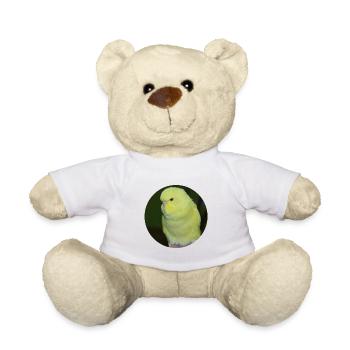Budgies yellow budgie parakeet - Teddy Bear - white - Front