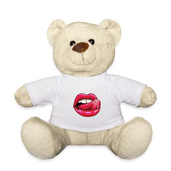 Lick the Lips colorful - Teddy Bear - white - Front
