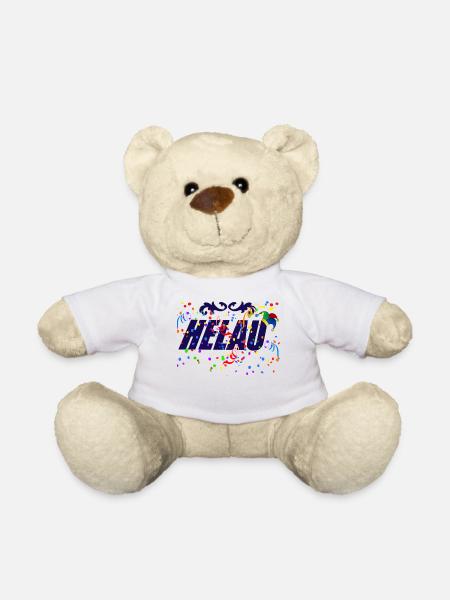 Helau,Fastnacht Fasching Karneval Shirt Kostüm - Teddy - Weiß