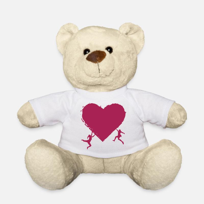 Escalade et amour pour la Saint Valentin - Nounours - blanc