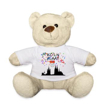 Cologne Alaaf ,Karneval Fastnacht Dom Coat of Arms shirt - Teddy Bear - white - Front