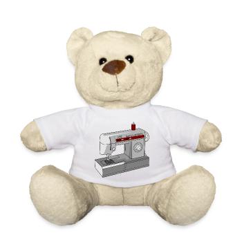 Illustration de machine à coudre sans couture - Nounours - blanc - Devant