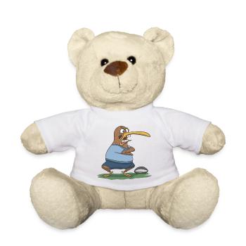 Neuseeland Rugby Kiwi Haka Geschenk Idee - Teddy - Weiß - Vorne