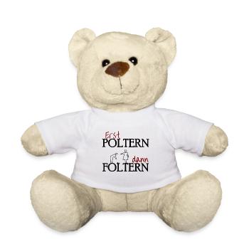 Polterabend Hochzeit Jungeselle Geschenk Lustig - Teddy - Weiß - Vorne