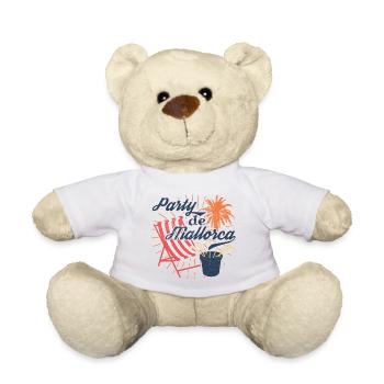 Party auf Mallorca cooles Motiv Geschenk - Teddy - Weiß - Vorne