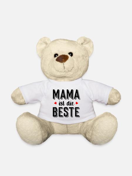 Mama ist die Beste – Geschenk zum Muttertag 2023 - Teddy - Weiß