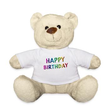 Happy Birthday - Teddy - Weiß - Vorne