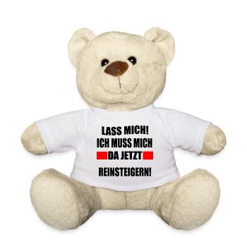 Let me get into it funny - Teddy Bear - white - Front