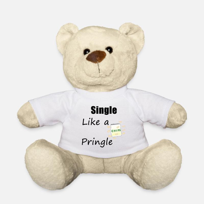 Single like a pringle funny sayings chips - Teddy Bear - white