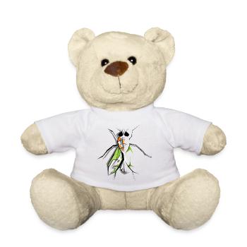 Fliege Illustration Kunst Symbol SKizze Zeichnung - Teddy - Weiß - Vorne