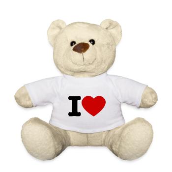 J'aime j'aime j'aime - Nounours - blanc - Devant