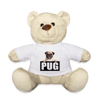 Pug Pug Dog Propriétaire Chien De La Mode - Nounours - blanc - Devant