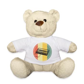 Cassette Rétro Vintage - Nounours - blanc - Devant