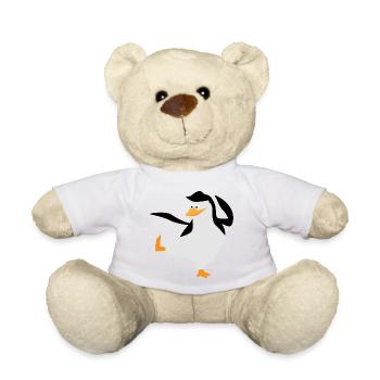 Penguin stands on one leg - Teddy Bear - white - Front