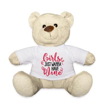 Girls just wanna have wine - Teddy - Weiß - Vorne