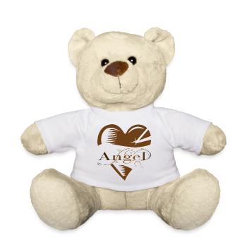 Angel angel heart guardian angel - Teddy Bear - white - Front
