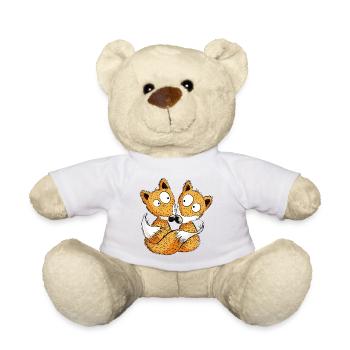 Fuchs Partner - Füchse - Team - Freundschaft - Teddy - Weiß - Vorne