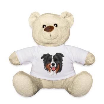 Australian Shepherd 2 head - Teddy Bear - white - Front