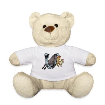 Pferde Hufeisen,Rennsport,Rennpferd Shirt Geschenk - Teddy - Weiß - Vorne